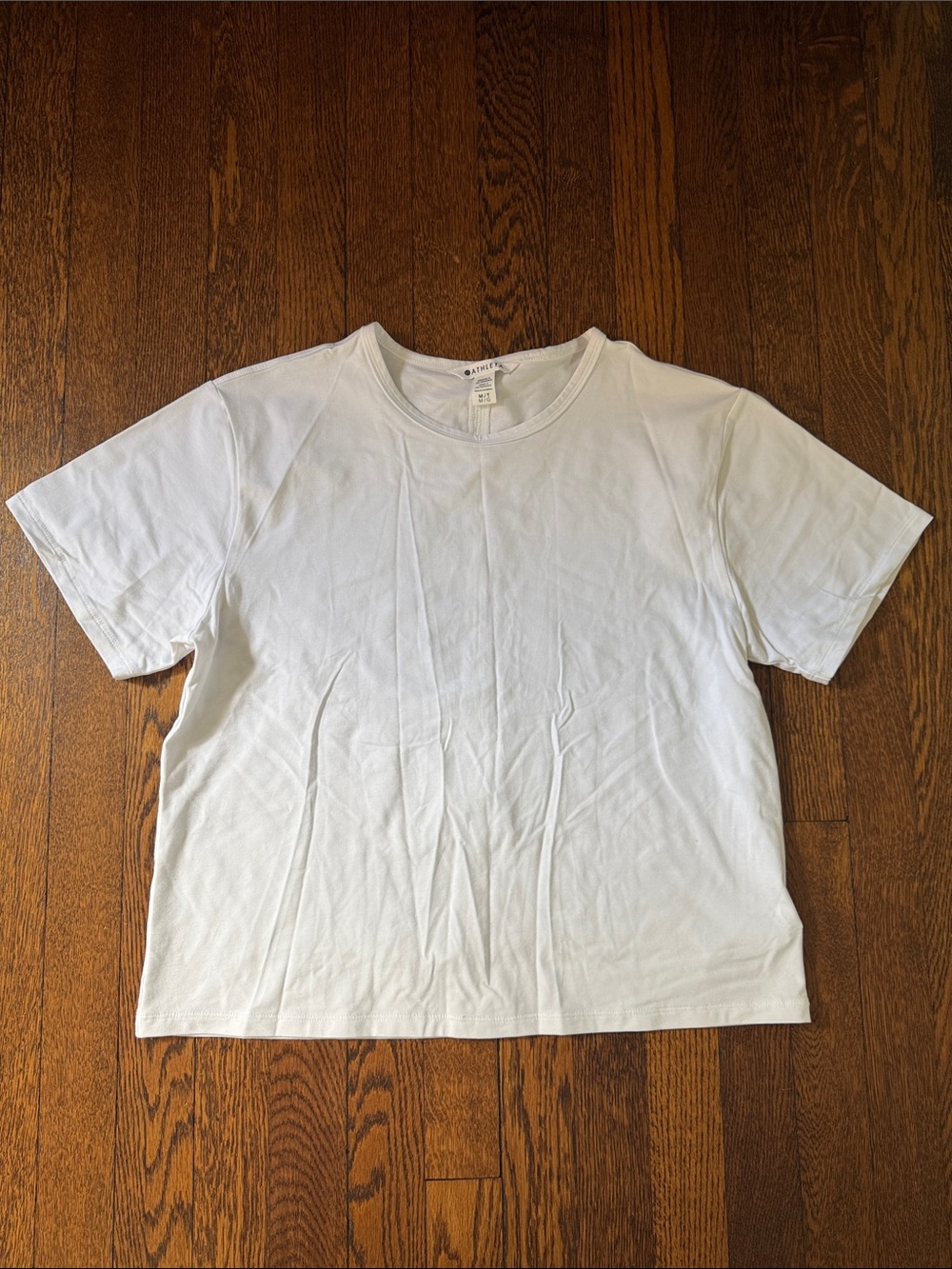 Athleta Organic Cotton Crop Tee, NWOT, Medium Tall, White